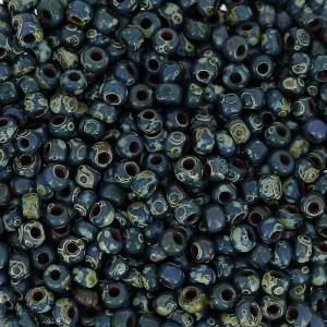 Rocalla Miyuki Duracoat 11/0 4516 - Opaque Dark Teal Picasso x8g