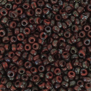 Rocalla Miyuki Duracoat 11/0 4513 - Opaque Red Luster Picasso x8g
