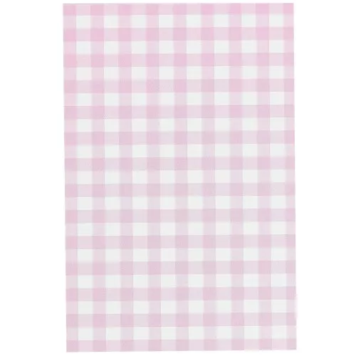 Tarjetas de joyería 9x6 cm - Estampado guinga - Rosa - Blanco x20