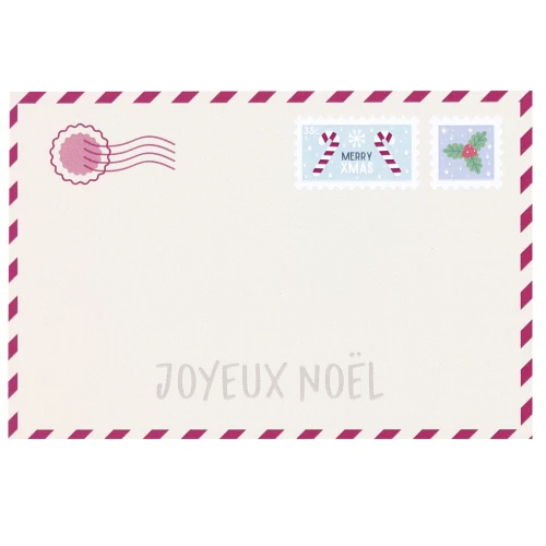 Tarjetas de joyería 6x9 cm - motivo postal de Navidad - Beige - Lías de vino x20