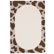 Tarjetas joya 9x6 cm - Motivo vaca - Sepia - Marrón - Crema x20|raw }}