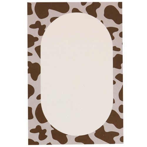 Tarjetas joya 9x6 cm - Motivo vaca - Sepia - Marrón - Crema x20