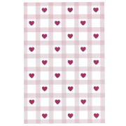 Tarjetas joya 9x6 cm - Motivo guinga y corazoncitos - Rosa Viejo - Blanco x20|raw }}