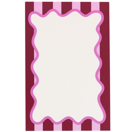 Tarjetas de joyería 9x6 cm - Rayas - Rosa - Burdeos - Blanco x20