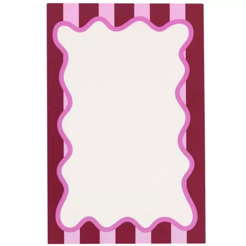 Tarjetas de joyería 9x6 cm - Rayas - Rosa - Burdeos - Blanco x20