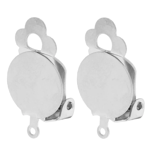 Pinzas para orejas, bandeja de 12 mm, orejas no perforadas - acero inoxidable 304 x2