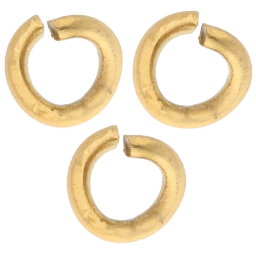 Anillas abiertas 5x1 mm - Acero inoxidable 316L dorado x100