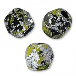 Facetadas 3 mm Jet Tweedy Yellow x50