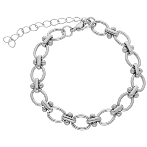 Pulsera malla fantasía 7,5 mm - Acero inoxidable 304 x16cm