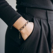 Pulsera malla fantasía 7,5 mm - Acero inoxidable 304 x16cm