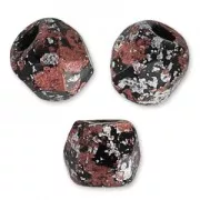 Facetadas 3 mm Jet Tweedy Red x50