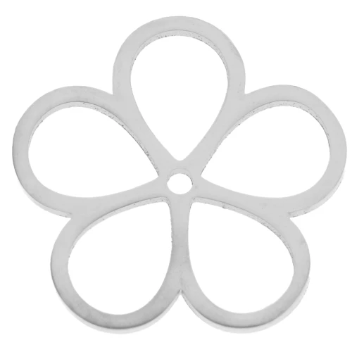 Colgantes flor hueca 16 mm - acero inoxidable 304 x2