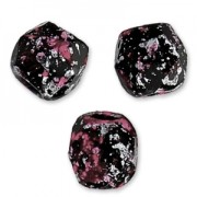 Facetadas 3 mm JetTweedy Pink x50