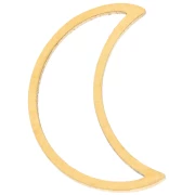 Anilla de montaje «Luna» 15 x 10 mm - Acero inoxidable 316L dorado x 1