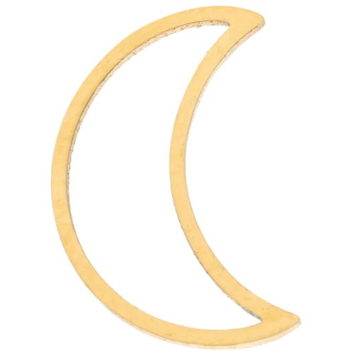 Anilla de montaje «Luna» 15 x 10 mm - Acero inoxidable 316L dorado x1