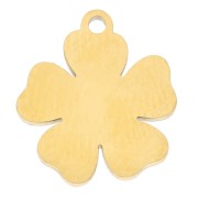 Dije flor 13x12 mm - Acero inoxidable 316L dorado x1