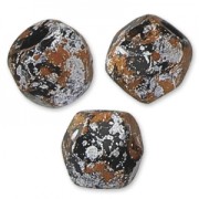 Facetadas 3 mm Jet Tweedy Copper x50