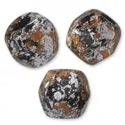 Facetadas 3 mm Jet Tweedy Copper x50