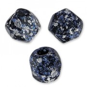 Facetadas 3 mm Jet Tweedy Blue x50