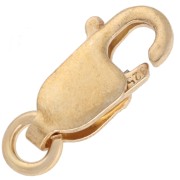 Cierre de langosta largo de 10 mm con anilla abierta - Plata de ley 925 dorada x1|raw }}