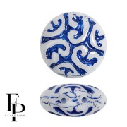 Perlas vintage redondas 14 mm 2 agujeros - Azul oscuro x6|raw }}