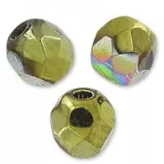 Facetadas 3 mm Crystal California Green x50