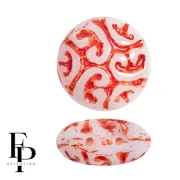 Opaque White - Cuentas vintage redondas 14 mm 2 agujeros - Terracota claro x6 Cuentas vintage redondas 14 mm 2 agujeros - Terracota claro x6