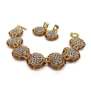 Cuentas vintage redondas 14 mm 2 agujeros - Terracota claro x6