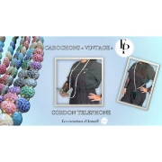 Cuentas vintage redondas 14 mm 2 agujeros - Beige x6