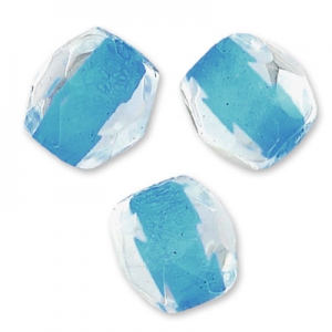 Facetadas 3 mm Crystal Blue Lined x50