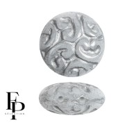 Cuentas redondas vintage 14 mm 2 agujeros - Gris x6