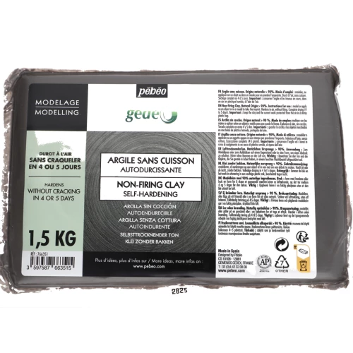 Arcilla refractaria autoendurecible Gédéo - Gris hormigón x1,5kg