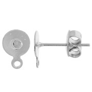 Ganchos pendientes de disco con anilla de 6 mm en acero inoxidable 304L x2|raw }}