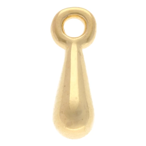 Dije de gota 10x3 mm - Dorado con oro fino x10