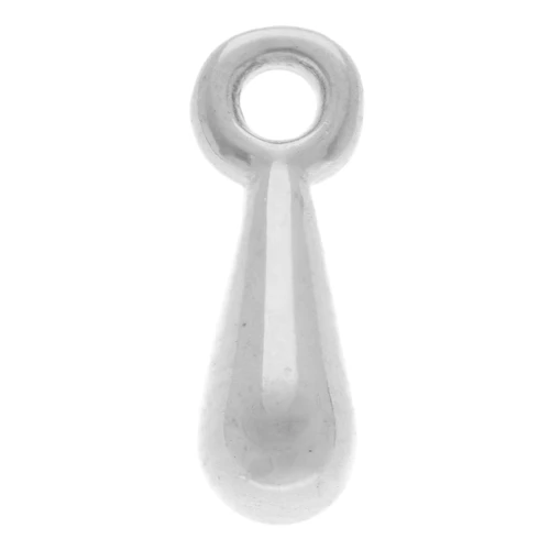 Dije gotas 10x3 mm - Chapado plateado fino envejecido x10