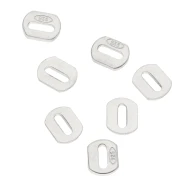 Pinzas ovaladas 4x3 mm - Plata 925 x10