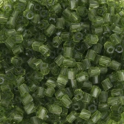 Bugles Twist Miyuki 10/0 Hex Cut 158 - Verde Oliva Transparente x10g