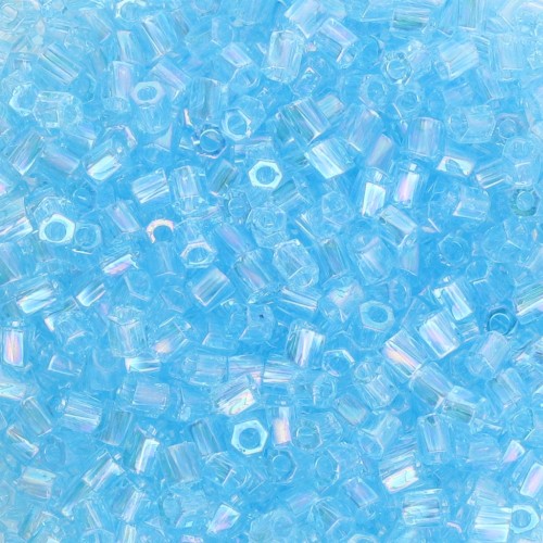 Bugles Twist Miyuki 10/0 Hex Cut 260 - Transparent Aqua AB x10g