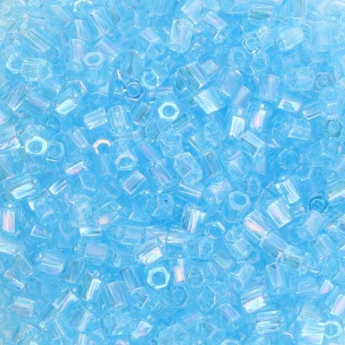 Bugles Twist Miyuki 10/0 Hex Cut 260 - Transparent Aqua AB x10g