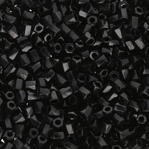 Bugles Twist Miyuki 10/0 Hex Cut 401 - Negro Opaco x10g