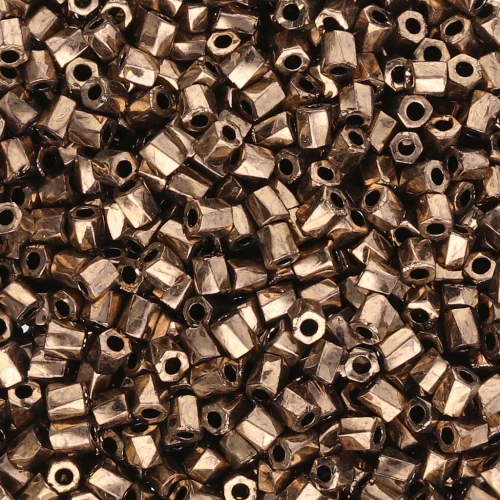 Bugles Twist Miyuki 10/0 Hex Cut 457 - Bronce Oscuro Metálico x5g
