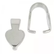 Enganche para colgante 15 mm sin anillo decor Corazón Acero inox x5