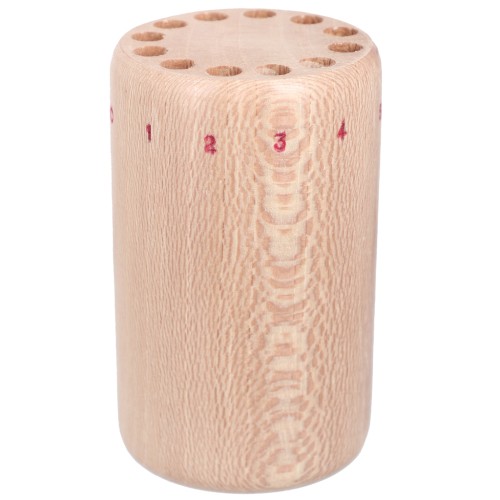 Soporte de madera redondo 10x6 cm para limas de agujas - Natural x1