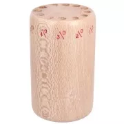 Soporte de madera redondo 10x6 cm para limas de agujas - Natural x1