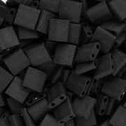 Cuentas Miyuki Tila 5x5x1,9 mm TL-0401F - Negro mate x100 g