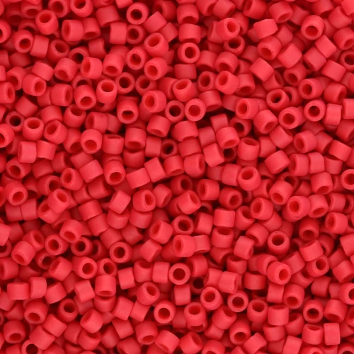 Miyuki Delica 11/0 DB0796 - Rojo opaco semimate teñido x 100 g