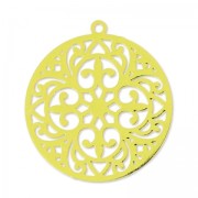 Dije laser cut rondes 22 mm dorado x2