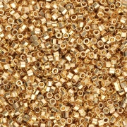 Miyuki Delica 11/0 Hex Cut DBC0031 - 24kt Gold Plated, 50 g