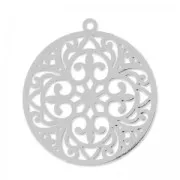 Dije laser cut rondes 22 mm rodiado x2