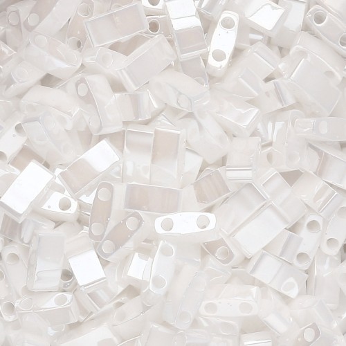 Cuentas Miyuki Half Tila 5 x 2,3 x 1,9 mm HTL-420 - Blanco perla de Ceilán x 100 g